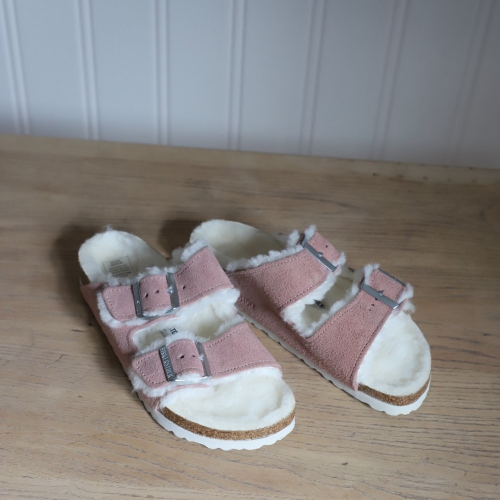 NEW Birkenstock AZ Sherling lined sandals size 37